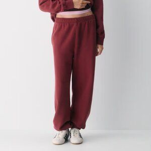 Aritzia Burgundy/Red Cozy Sweatfleece Mega Jogger